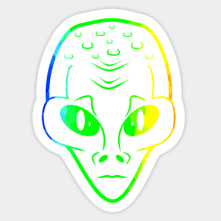 Alien Head Sci Fi Sticker